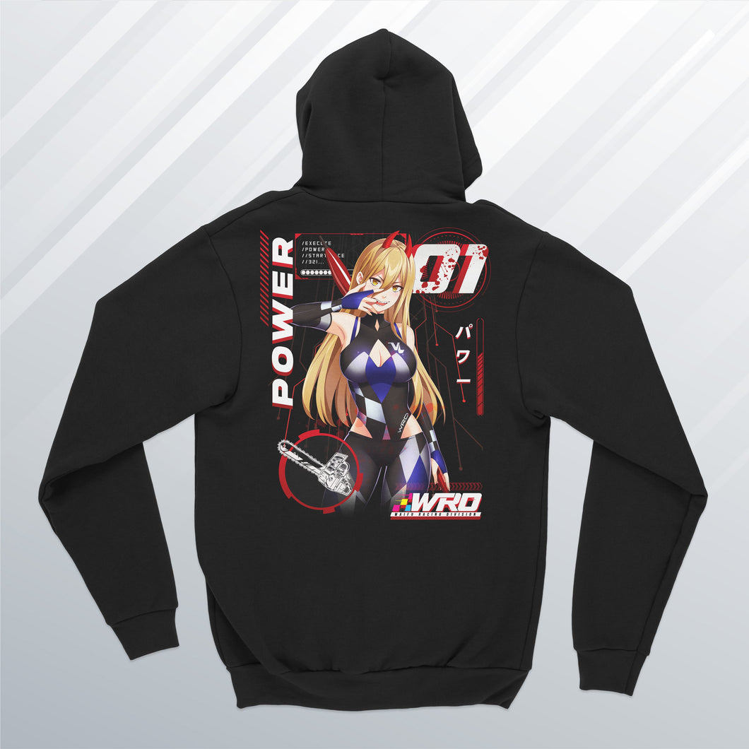 Power  Zip Up Hoodie (Front and Back)