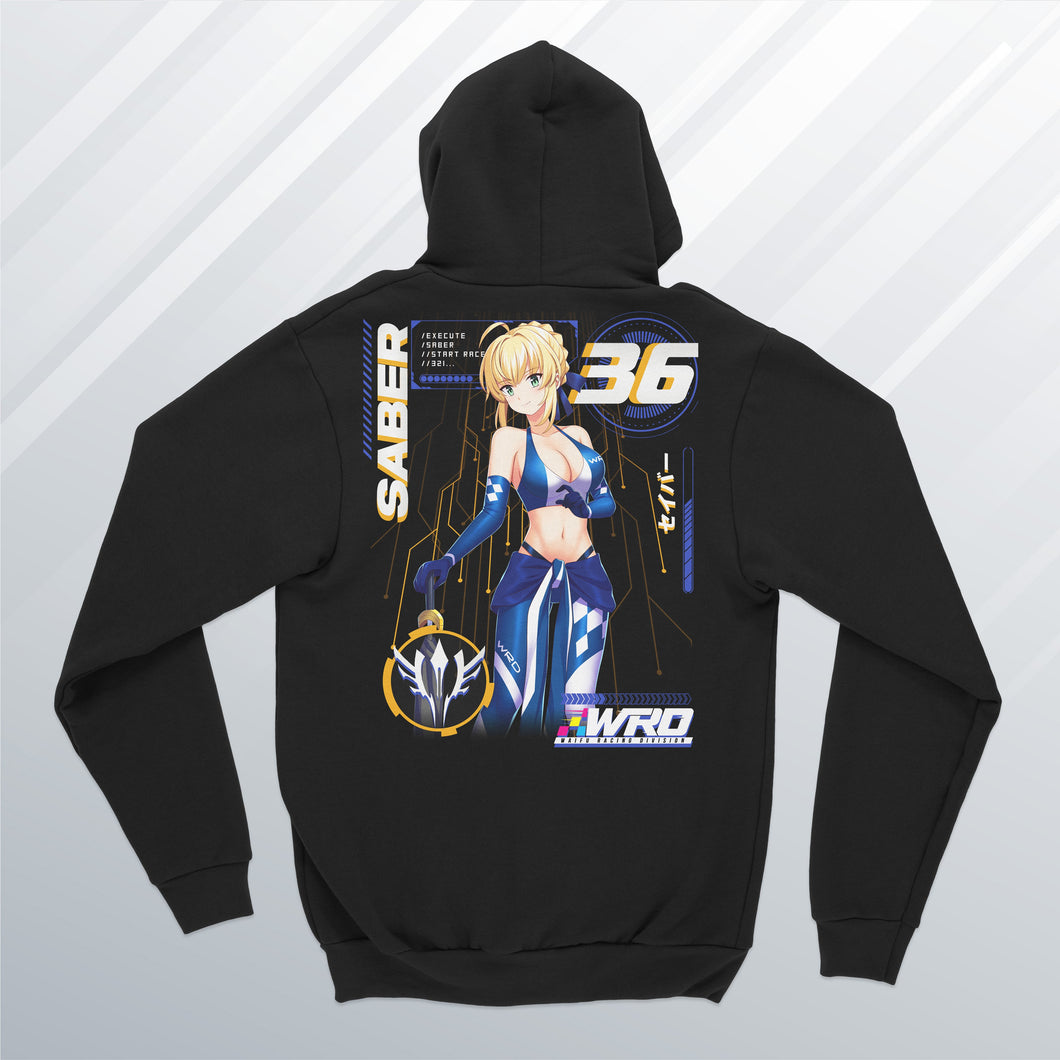 Saber Zip Up Hoodie (Front and Back)